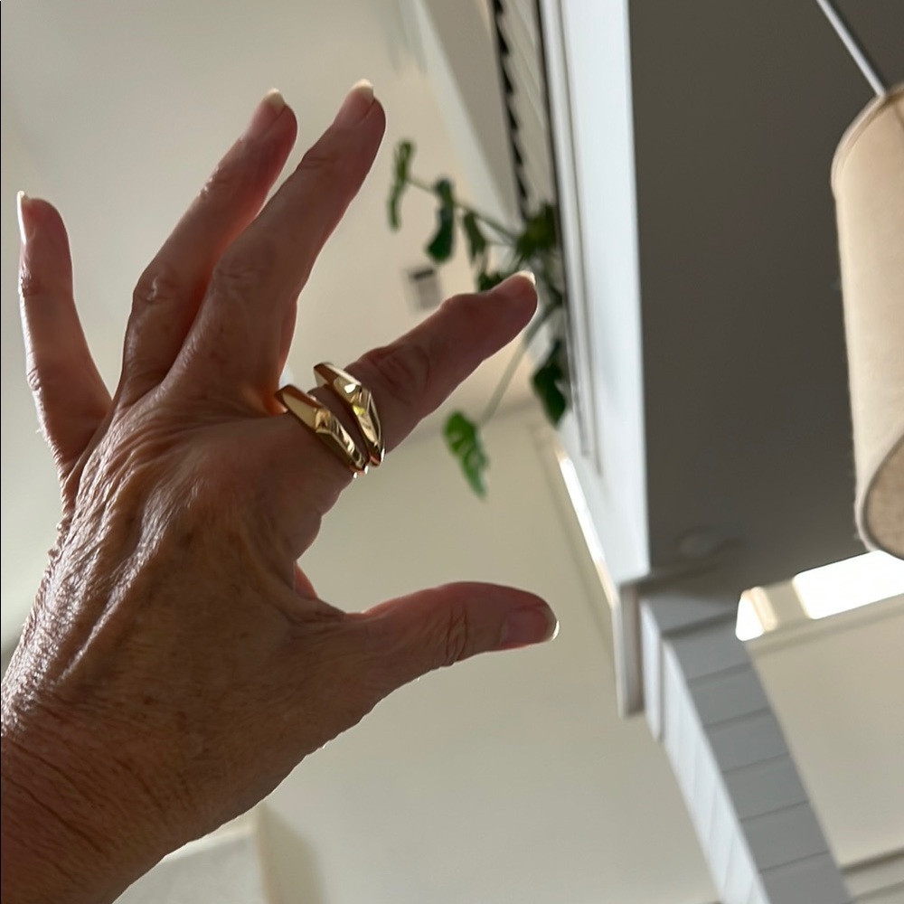 SOKO Gold Statement Ring with Distinctive Design
